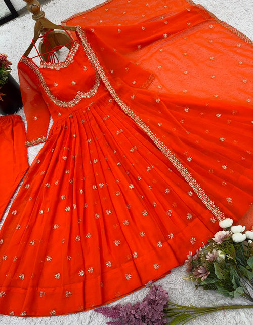 Load image into Gallery viewer, Festive Traditional Ethnic Women Gown Dupatta Set mahezon
