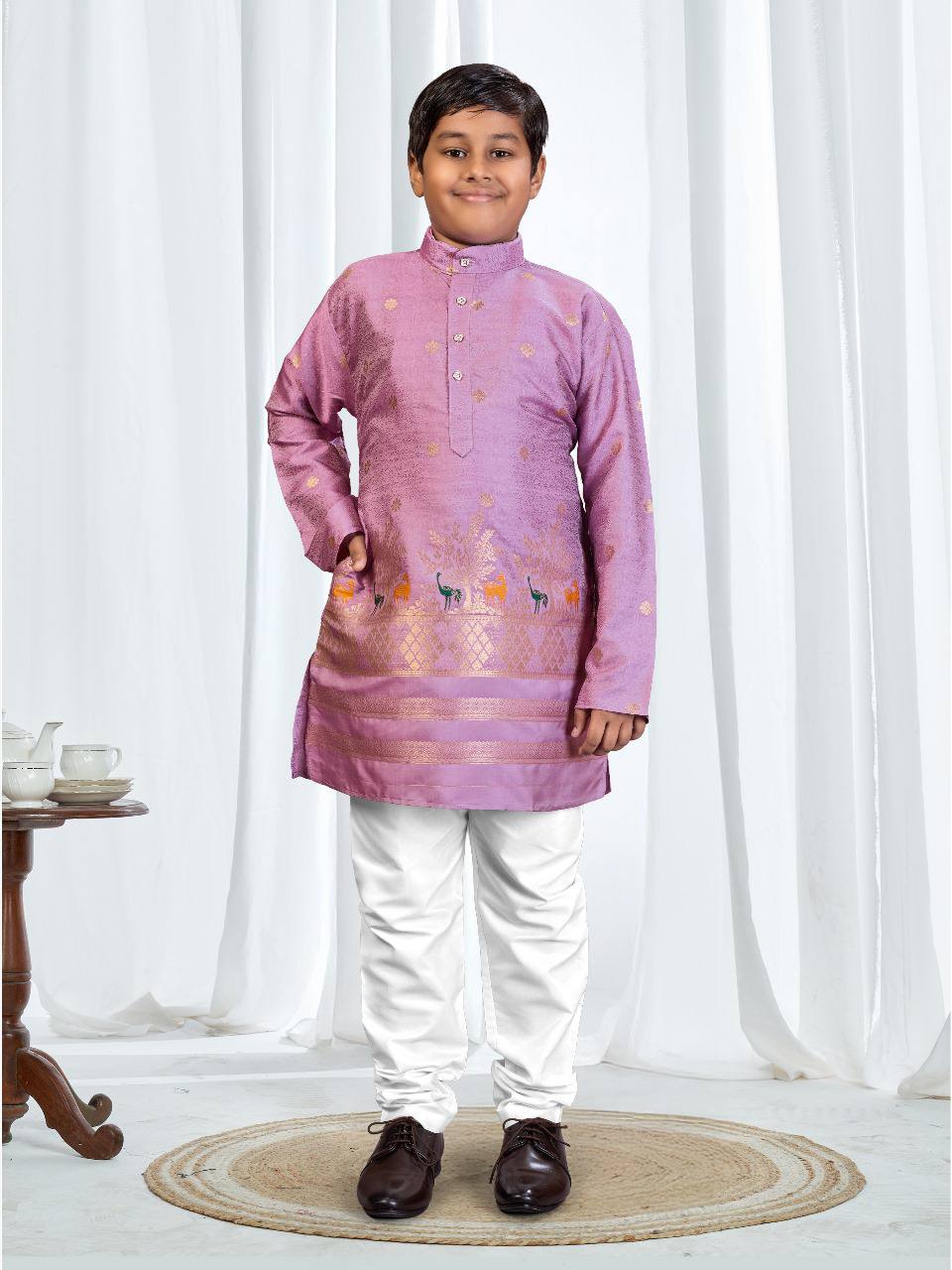 Festive Indian Traditional Father and Son Same Matching Kurta Pajama Set mahezon