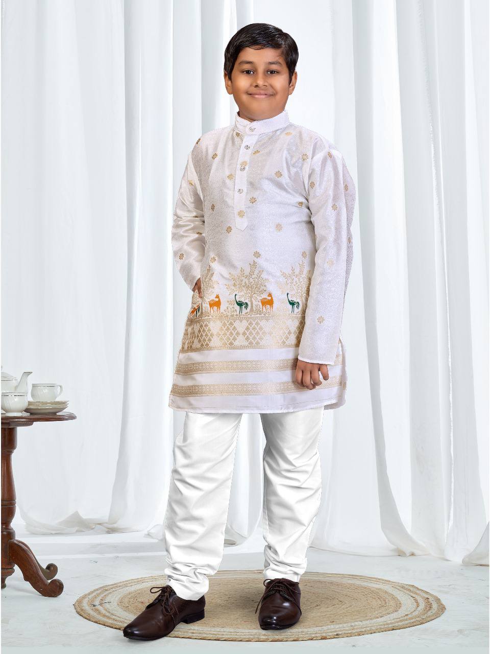 Festive Indian Traditional Father and Son Same Matching Kurta Pajama Set mahezon