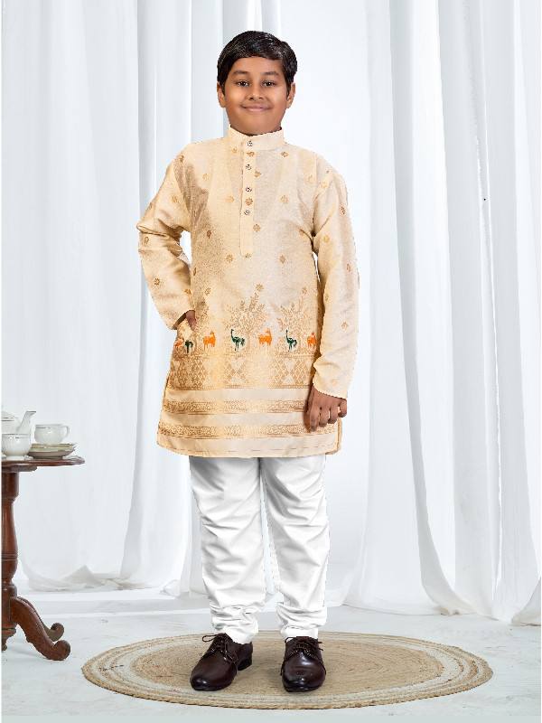 Festive Indian Traditional Father and Son Same Matching Kurta Pajama Set mahezon