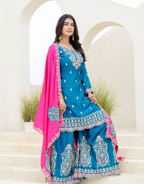 Load image into Gallery viewer, Festive Designer Women’s Kurta Pant Dupatta Set mahezon
