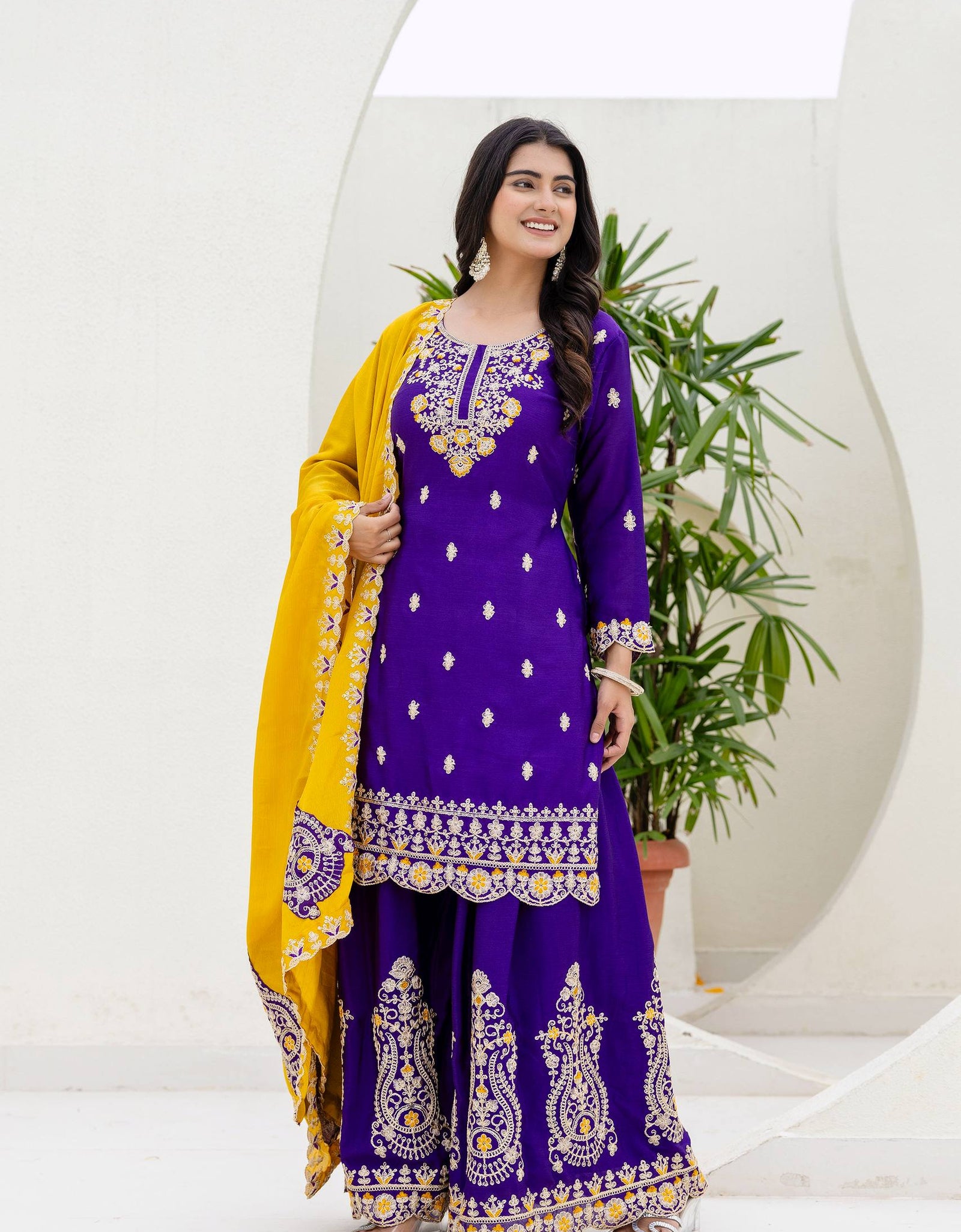 Festive Designer Women’s Kurta Pant Dupatta Set mahezon