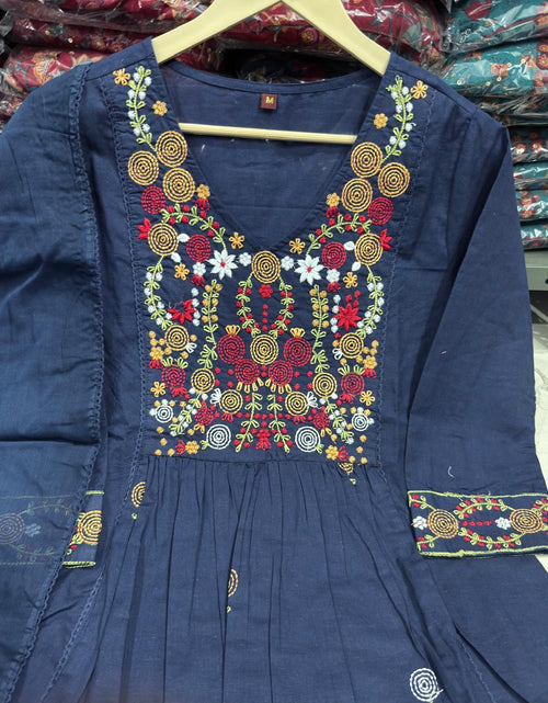 Load image into Gallery viewer, Festive Cotton Women’s Kurta Pant Set with Dupatta mahezon
