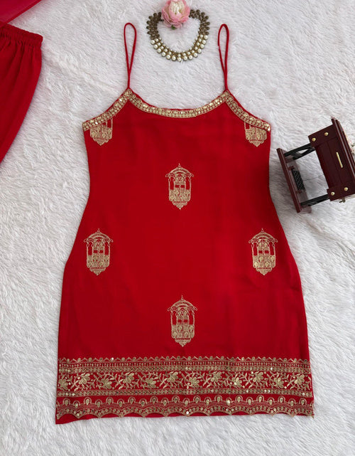Load image into Gallery viewer, Festive Designer Women’s Top  Sharara with Dupatta mahezon
