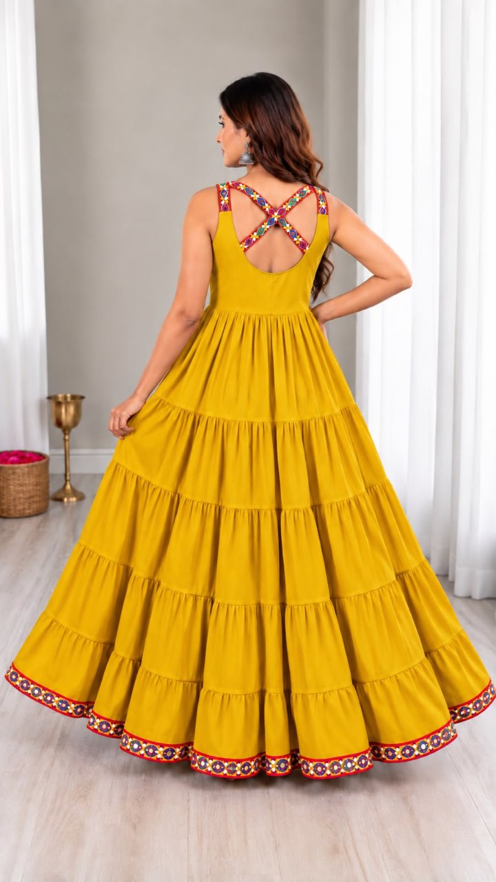 Navratri Garba Special Women Gown Dress