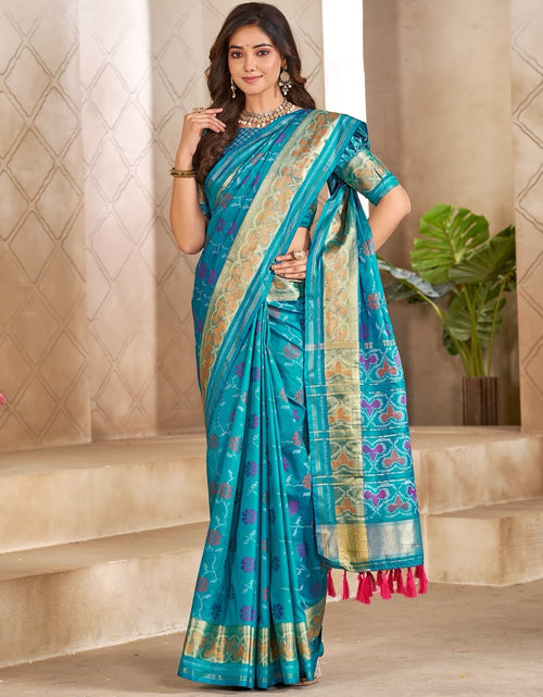 Load image into Gallery viewer, Matching Couple's Festive Silk Set - Blue Saree &amp; Kurta Combo
