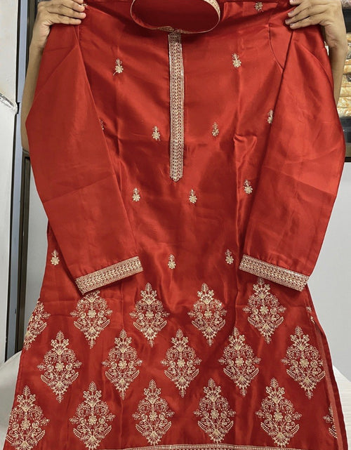 Load image into Gallery viewer, Men's Festive Diwali Embroidered Silk Kurta Pyjama Set – Elegant Diwali &amp; Wedding Wear
