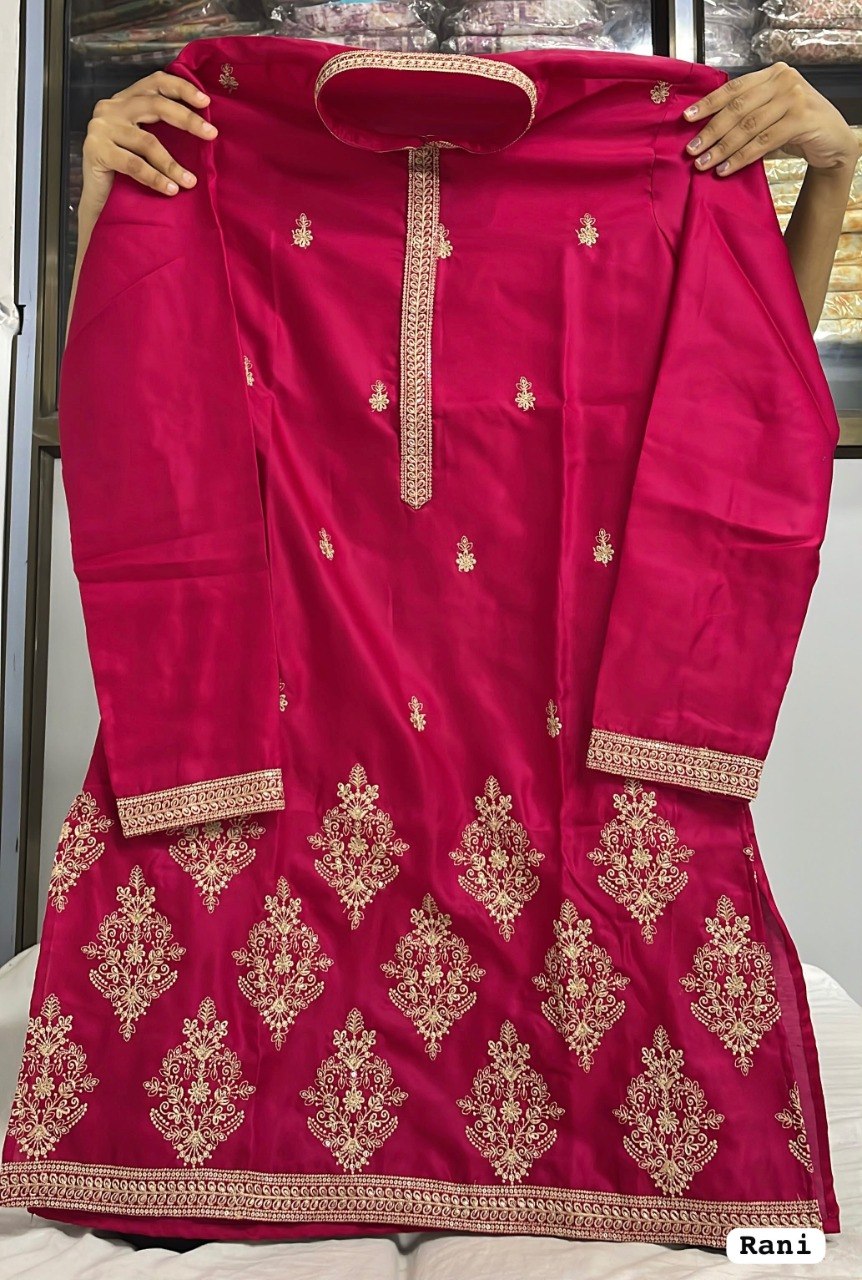 Men's Festive Diwali Embroidered Silk Kurta Pyjama Set – Elegant Diwali & Wedding Wear