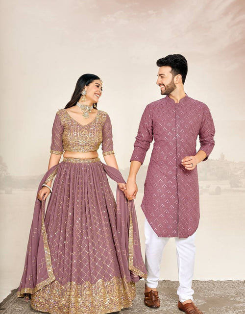 Load image into Gallery viewer, Festive Wedding Wear Couples Wear Same Matching Outfits Set Royal Export
