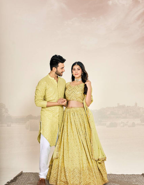 Load image into Gallery viewer, Festive Wedding Wear Couples Wear Same Matching Outfits Set Royal Export
