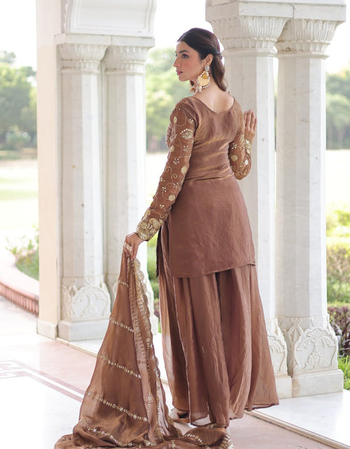 Load image into Gallery viewer, Wedding Designer Women Top Sharara with Dupatta mahezon
