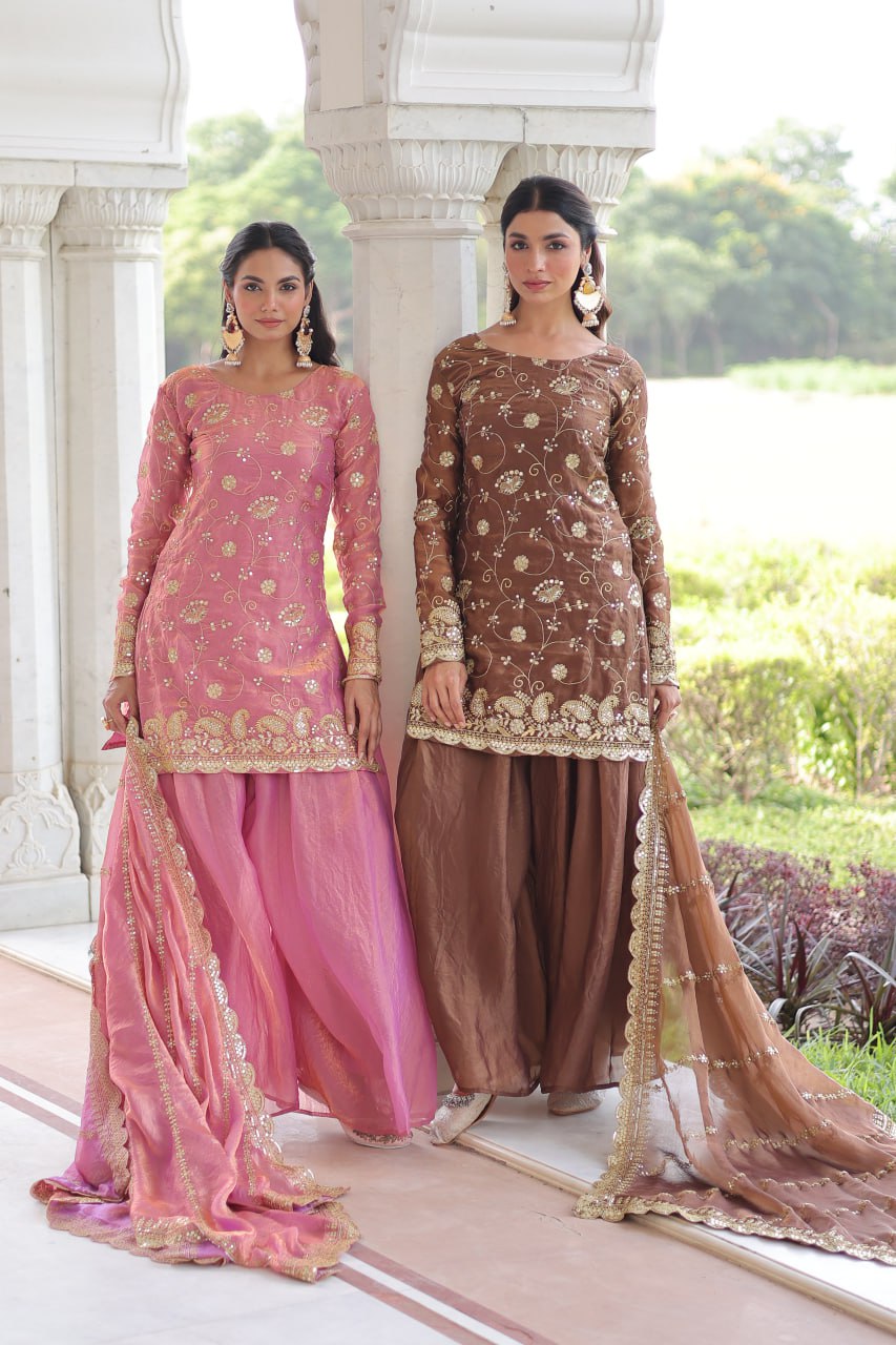 Wedding Designer Women Top Sharara with Dupatta mahezon