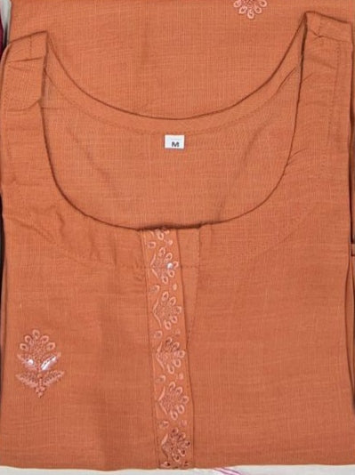 Beautiful Traditional Couple wear Same Matching Orange Men Kurta Pajama and Women Kurta Pant Dupatta mahezon
