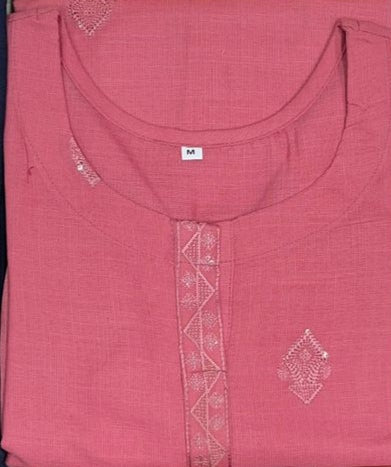Load image into Gallery viewer, Beautiful Traditional Couple wear Same Matching Pink Cotton Men Kurta Pajama and Women Kurta Pant Dupatta mahezon
