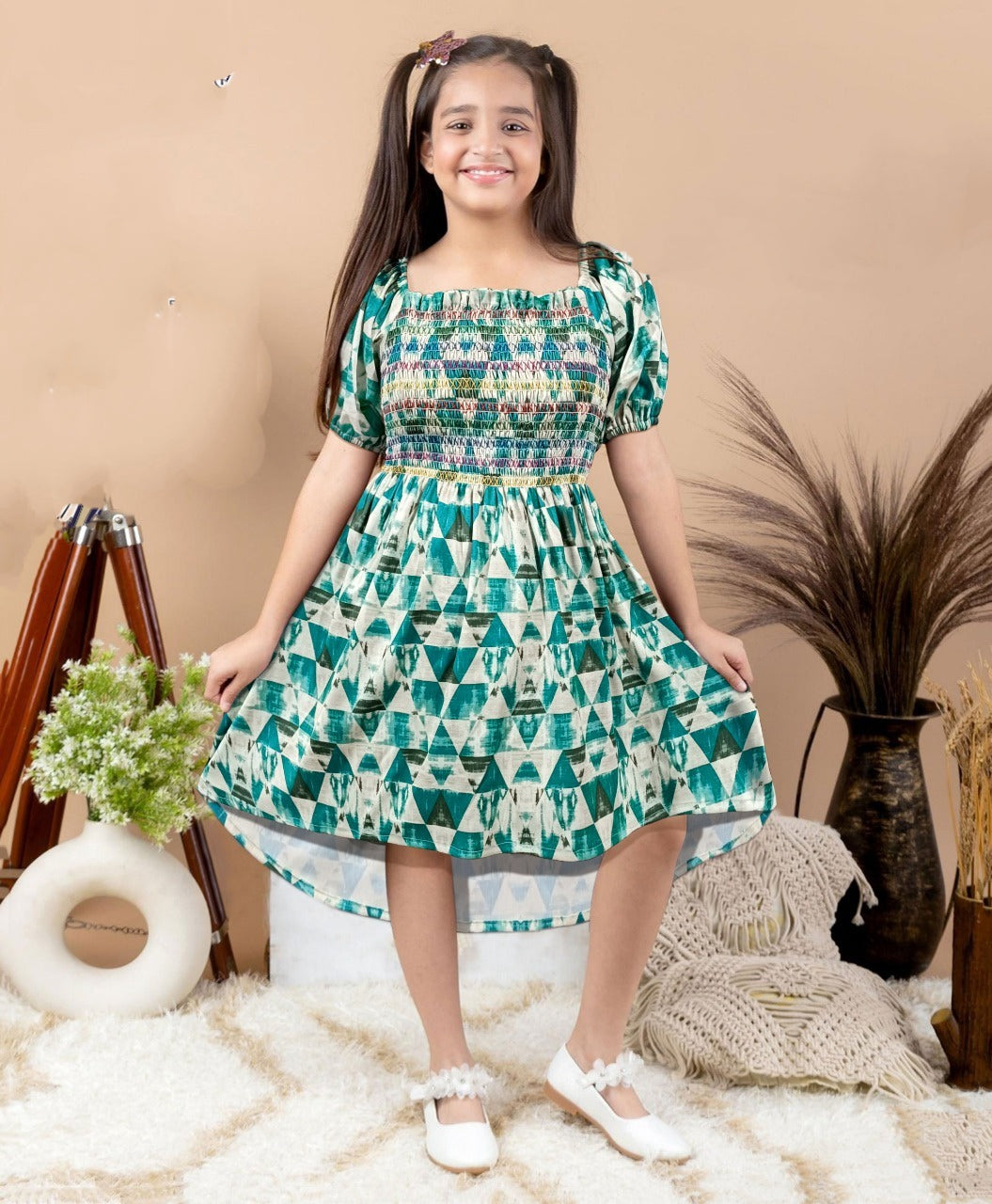 Shop Kids Girls Yellow Georgette Embroidered Boat Neck Gown Party Wear  Online at Best Price | Cbazaar