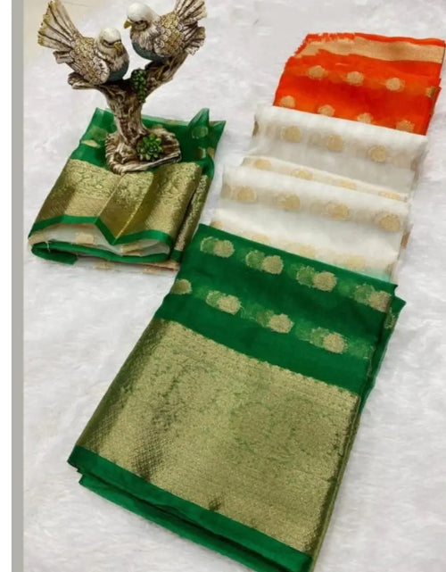 Load image into Gallery viewer, Independence Day Tricolour Tiranga Saree mahezon
