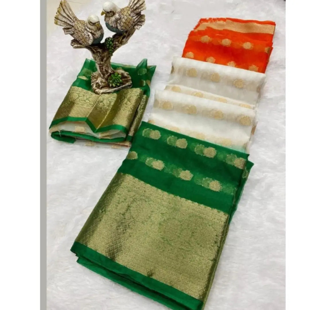 Independence Day Tricolour Tiranga Saree mahezon