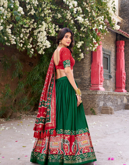 Indian Ethnic Green Women’s Wedding Reception Lehenga Choli mahezon