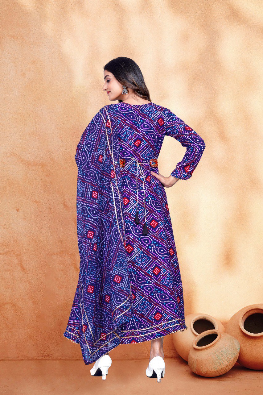 Indian Navratri Garba Women Kurta Dupatta mahezon