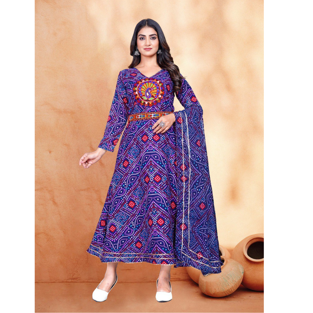 Indian Navratri Garba Women Kurta Dupatta mahezon
