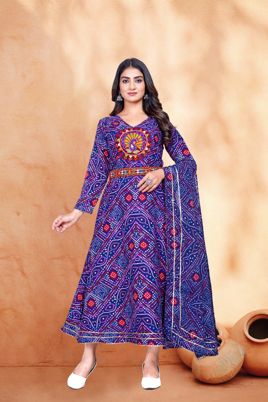 Indian Navratri Garba Women Kurta Dupatta mahezon