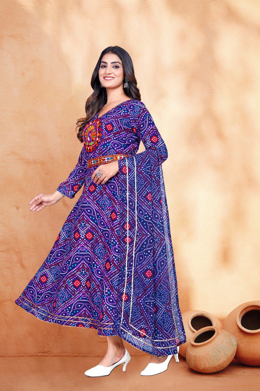 Indian Navratri Garba Women Kurta Dupatta mahezon