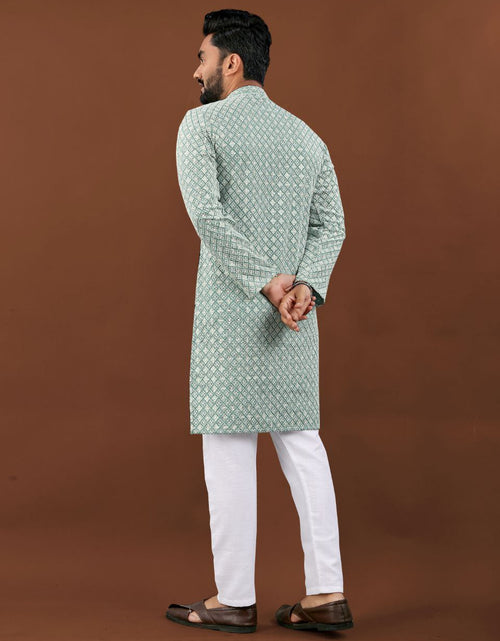 Load image into Gallery viewer, Ethnic Indian Traditional Lucknowi Men Kurta Pajama mahezon
