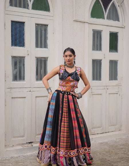 Traditional Navratri Garba Embroidery Women Lehenga Choli mahezon