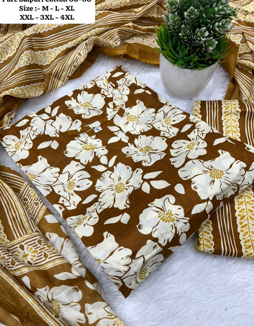 Load image into Gallery viewer, Jaipuri Cotton Women Kurta Pant Dupatta Set mahezon
