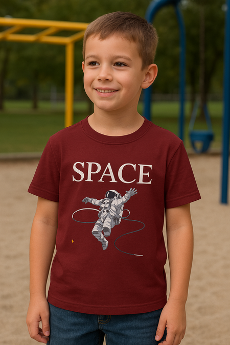 Kid Boy Space Printed T-Shirt Printrove