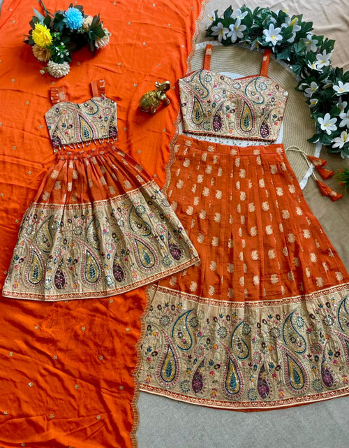 Load image into Gallery viewer, Festive Mother Daughter Twinning Lehenga Choli Dupatta Outfit Set mahezon
