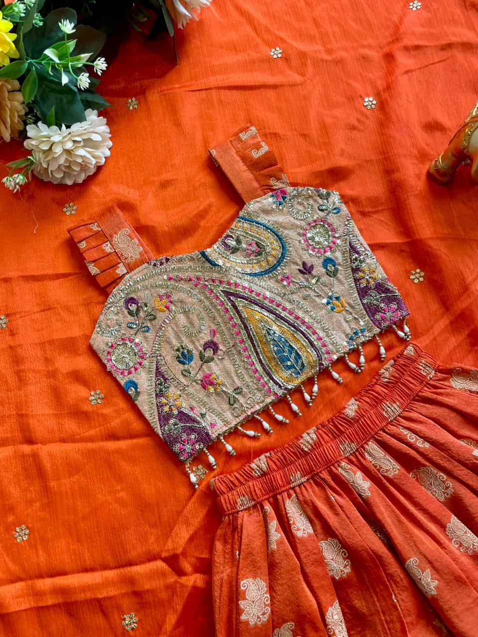 Festive Mother Daughter Twinning Lehenga Choli Dupatta Outfit Set mahezon