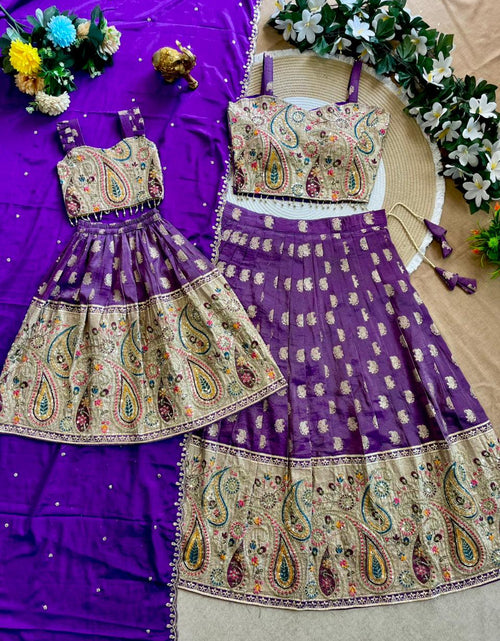 Load image into Gallery viewer, Festive Mother Daughter Twinning Lehenga Choli Dupatta Outfit Set mahezon
