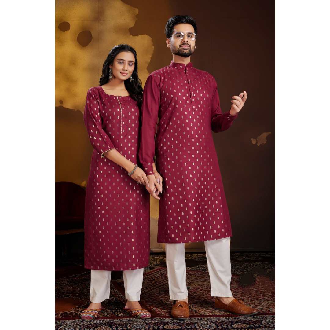 Ethnic Same Matching Colour Couples Dress mahezon