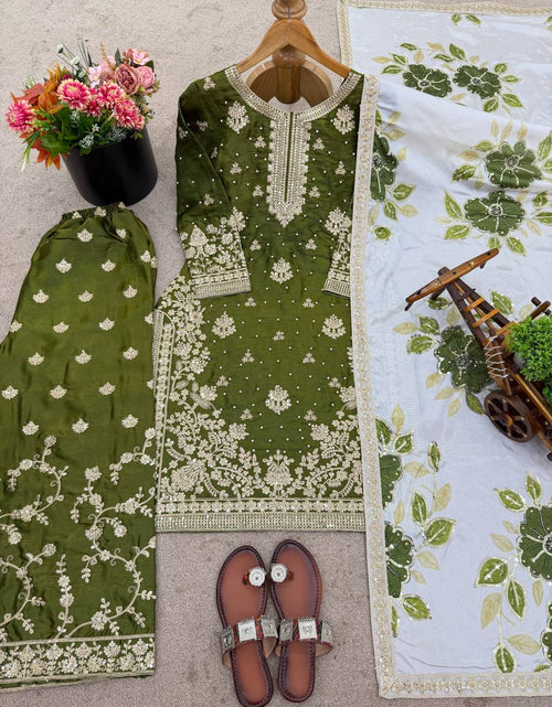 Load image into Gallery viewer, Wedding Wear Women Top Palazzo Dupatta Suit Dress Royal Export
