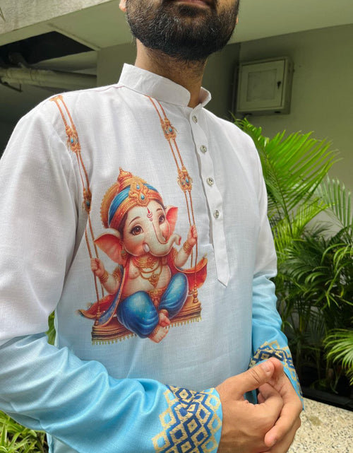 Load image into Gallery viewer, Men’s Ganesh Chaturthi Kurta Pajama mahezon

