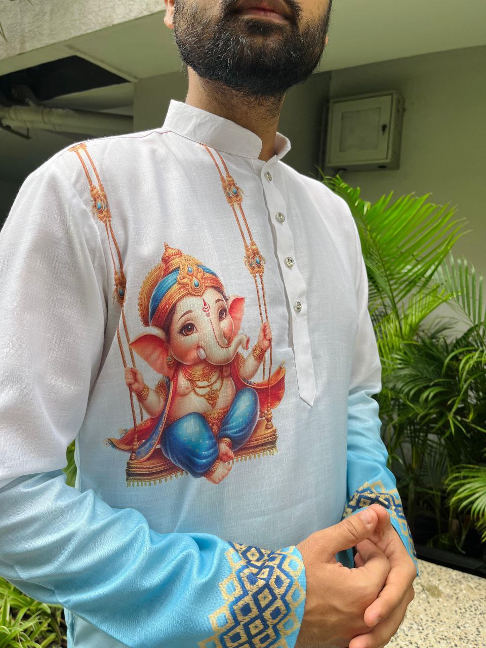Men’s Ganesh Chaturthi Kurta Pajama mahezon