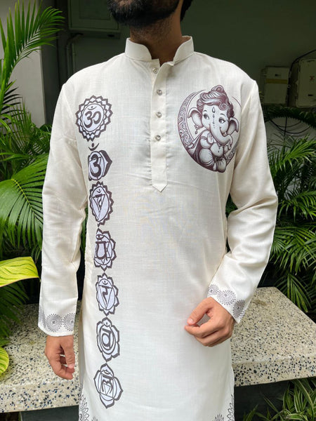 Men’s Ganesh Chaturthi Special Kurta Pajama Set mahezon
