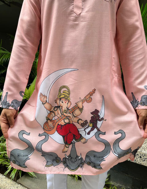 Load image into Gallery viewer, Men’s Traditional Ganesh Chaturthi Kurta Pajama mahezon
