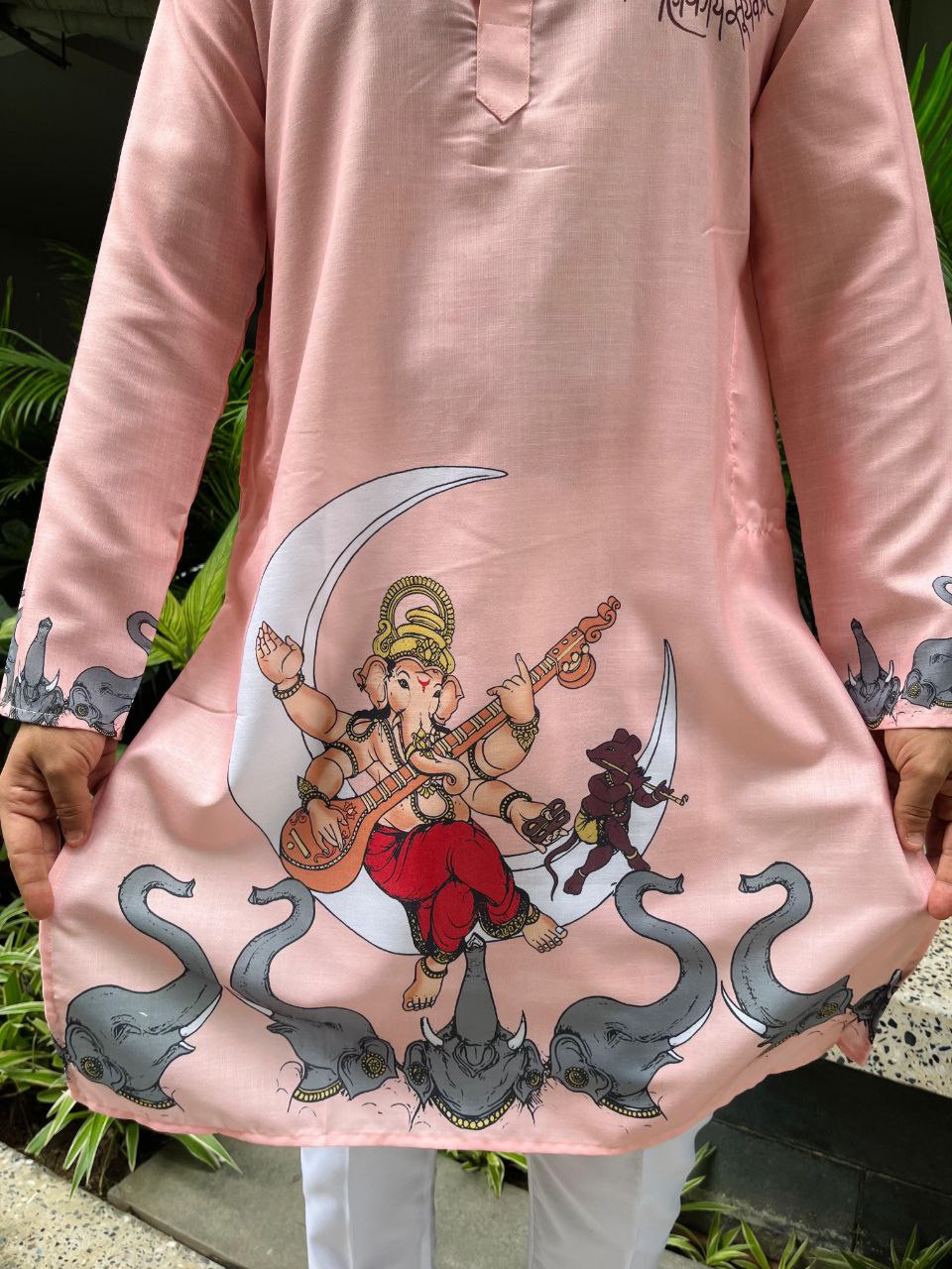 Men’s Traditional Ganesh Chaturthi Kurta Pajama mahezon