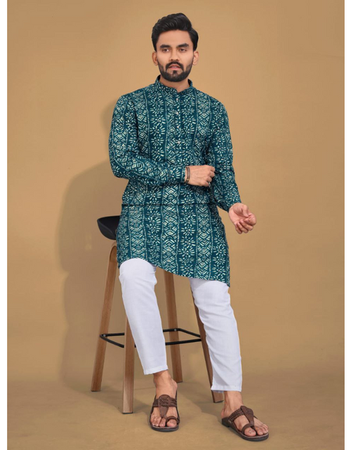 Load image into Gallery viewer, Men&#39;s Ethnic Cotton Blue Kurta Pajama Set mahezon
