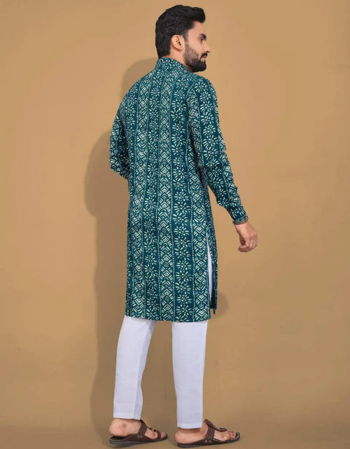 Load image into Gallery viewer, Men&#39;s Ethnic Cotton Blue Kurta Pajama Set mahezon
