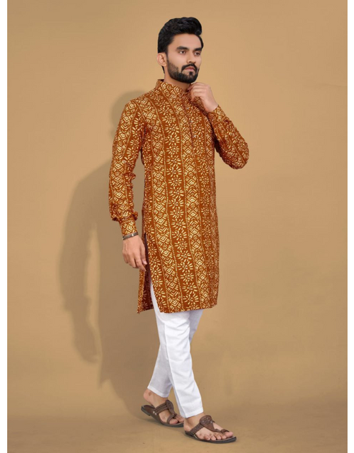 Load image into Gallery viewer, Men&#39;s Ethnic Cotton Kurta Pajama Set mahezon
