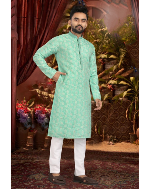 Load image into Gallery viewer, Men&#39;s Diwali Special Traditional Indian Kurta Pajama Set mahezon
