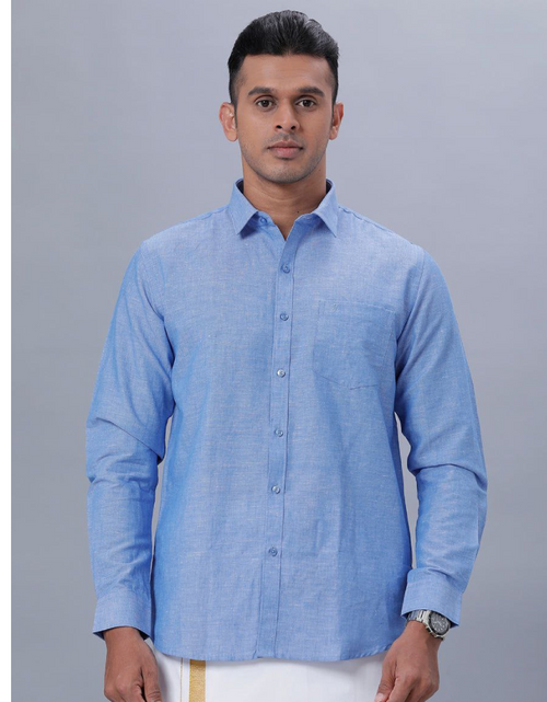 Load image into Gallery viewer, Men&#39;s Cotton Plain Full Sleeves Shirt mahezon
