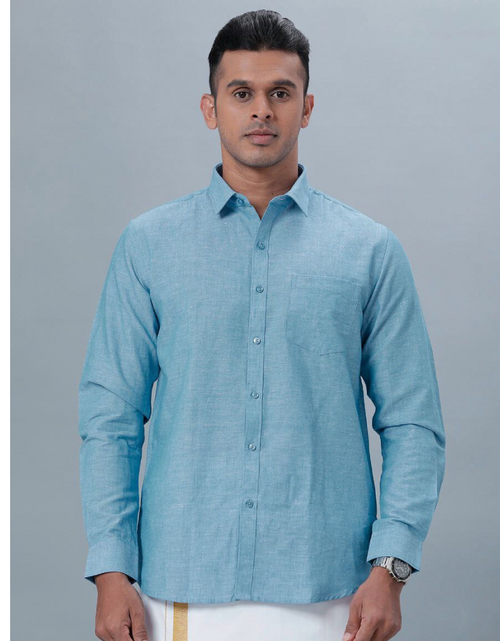 Load image into Gallery viewer, Men&#39;s Cotton Plain Full Sleeves Shirt mahezon
