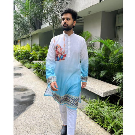 Men’s Ganesh Chaturthi Kurta Pajama mahezon