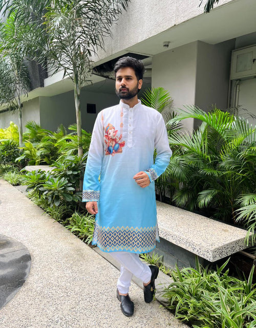 Load image into Gallery viewer, Men’s Ganesh Chaturthi Kurta Pajama mahezon

