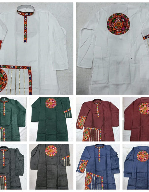 Load image into Gallery viewer, Men's Navratri Garba Special Kutch Work Dhoti Kurta Set
