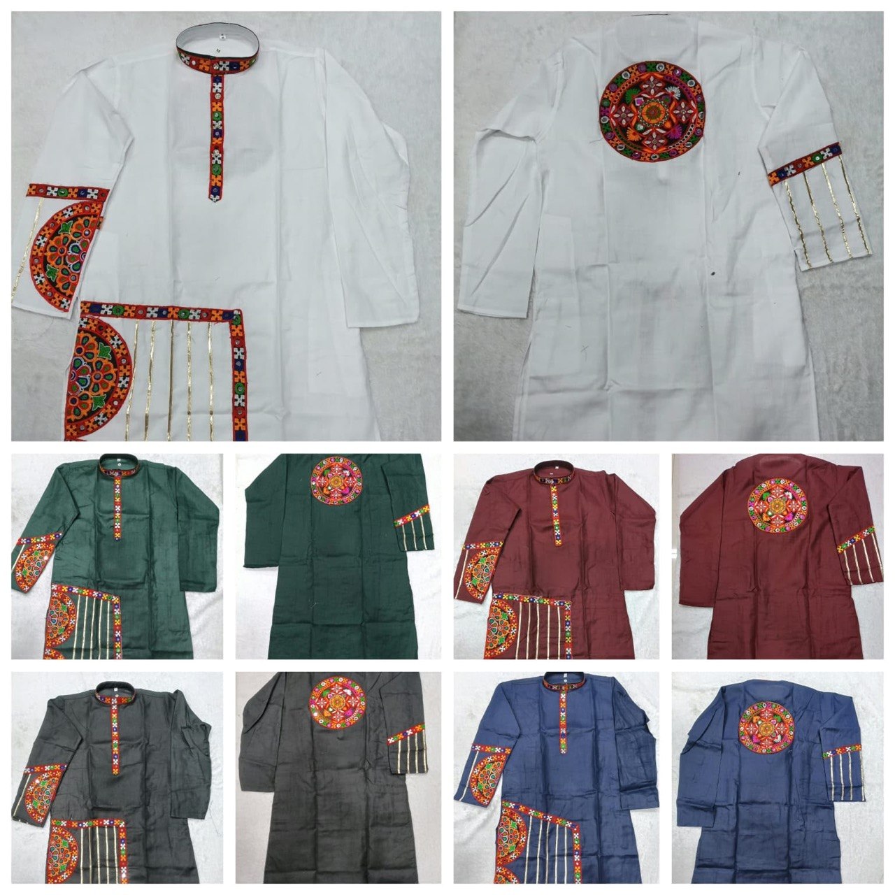 Men's Navratri Garba Special Kutch Work Dhoti Kurta Set